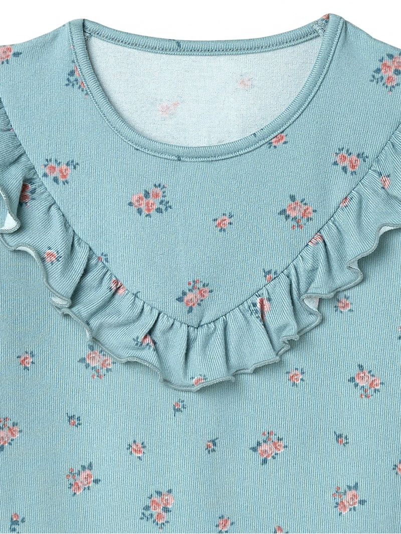 Modern Moments by Gerber Toddler Girl Ruffle Long Sleeve Top, Sizes 12M-5T | Walmart (US)