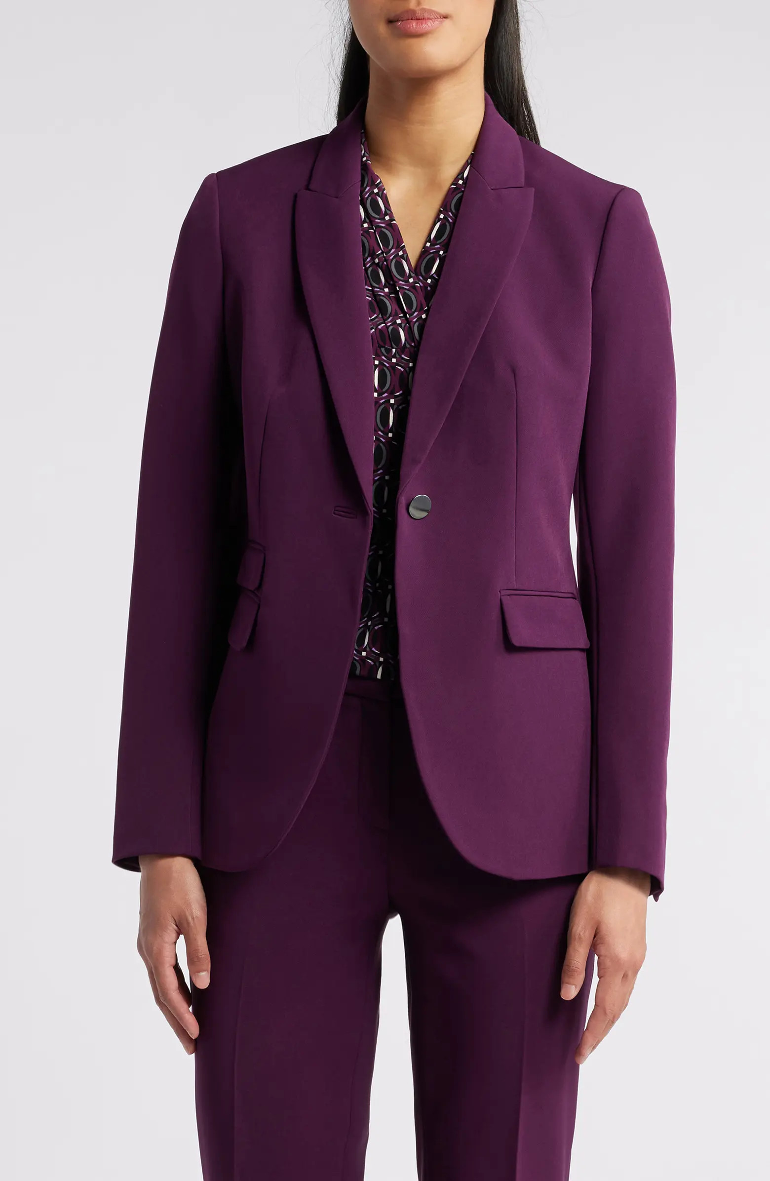 Anne Klein Anne Triple Pocket Stretch Blazer | Nordstrom | Nordstrom