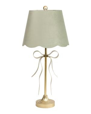 29in Bow Metal Lamp With Scalloped Shade | TJ Maxx