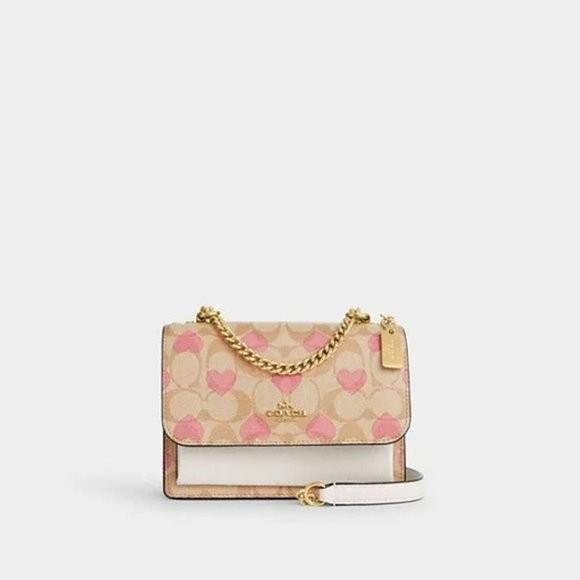 coach Mini Klare Crossbody In Signature Canvas With Heart Print co950 | Poshmark