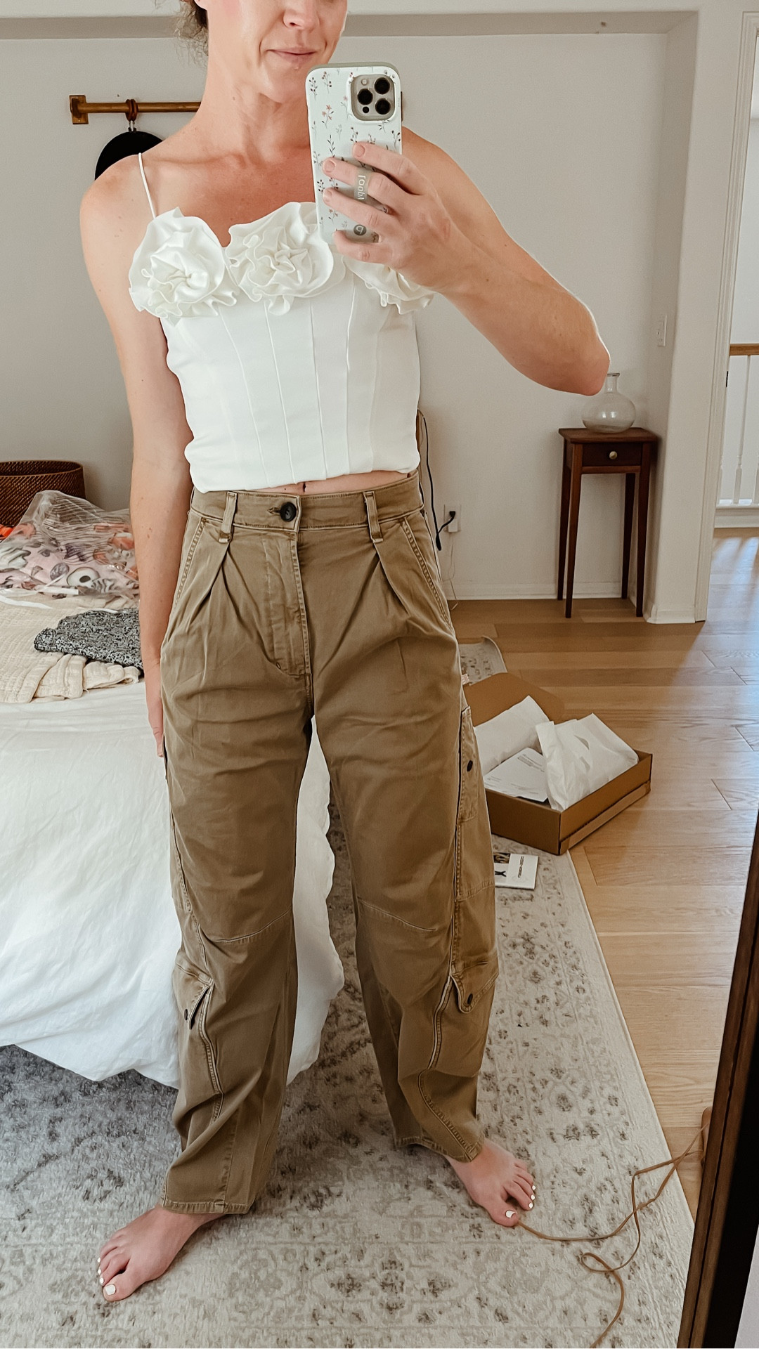 I have these flight pants in denim and olive and wanted to try the khaki. Sadly the color just isn’t right for me but I cannot speak more highly of the fit and quality of these pants. They run big, so size down. I’m wearing a 24. They’re fully stocked on the Citizens of Humanity website. 

#LTKOver40