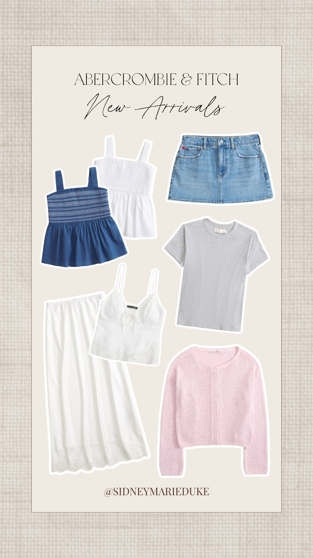 Abercrombie’s new arrivals this week 🙌💕 so many good staples I’ll be mixing and matching on repeat!! (and don’t miss the buy one get one 50% off)



Spring outfits 2026, summer outfits, date night outfits, inspiration, OOTD, OOTN, fresh finds, sidneymarieduke 

 #LTKootd #LTKSeasonal #LTKSaleAlert
