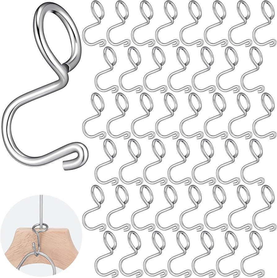 Sosation 45 Pcs Clothes Hanger Connector Hooks Metal Hanger Extender Hooks Mini Cascading Hanger ... | Amazon (US)