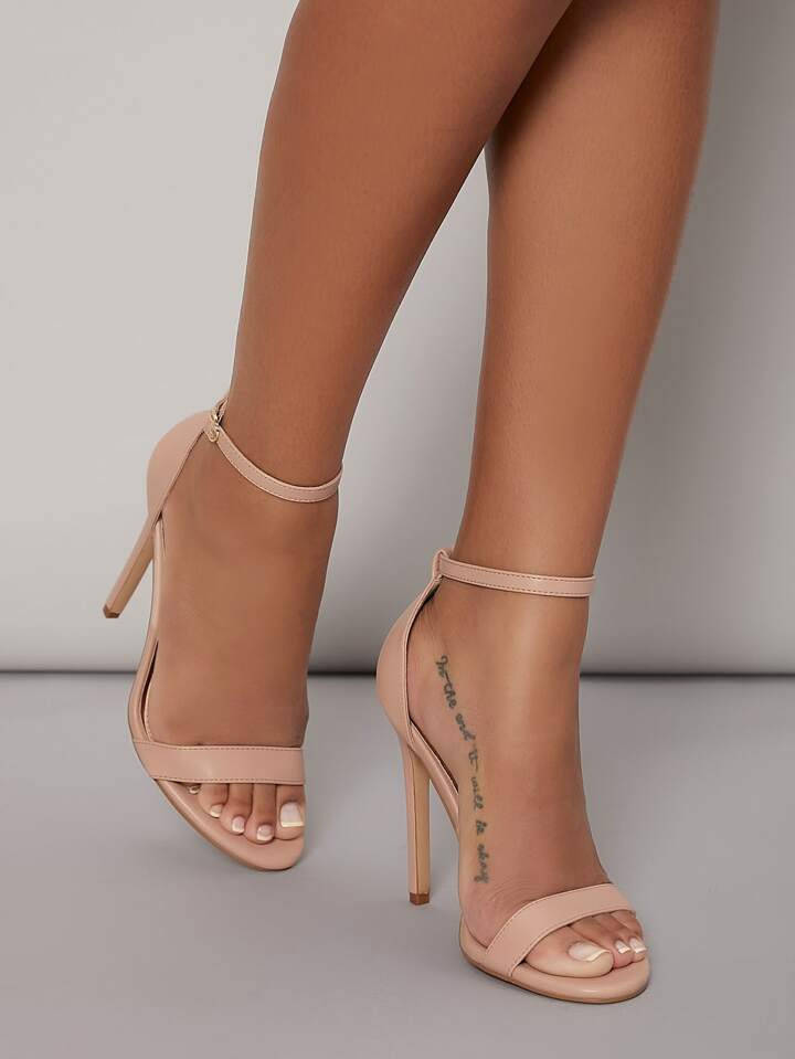 CUCCOO BIZCHIC Minimalist Stiletto Heeled Ankle Strap Sandals For Summer Graduation Heels Prom He... | SHEIN