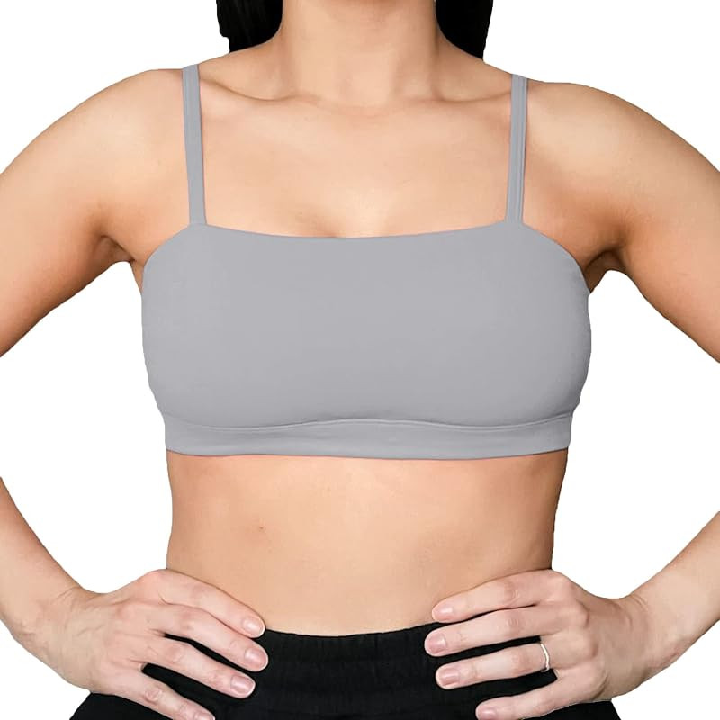 Aoxjox Women's Workout Bandeau Sports Bras Training Fitness Running Yoga Crop Tank Top | Amazon (US)