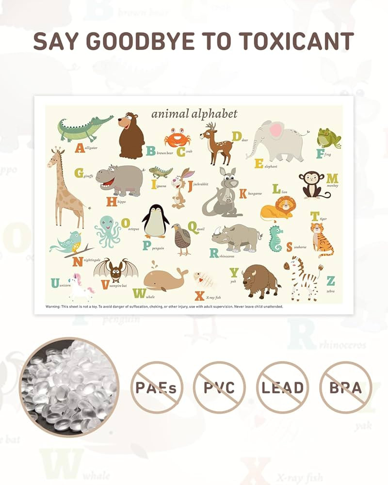 Amazon.com : Disposable Stick-on Placemats 40 Pack for Baby & Kids, Restaurant Table Mats 12" x 1... | Amazon (US)