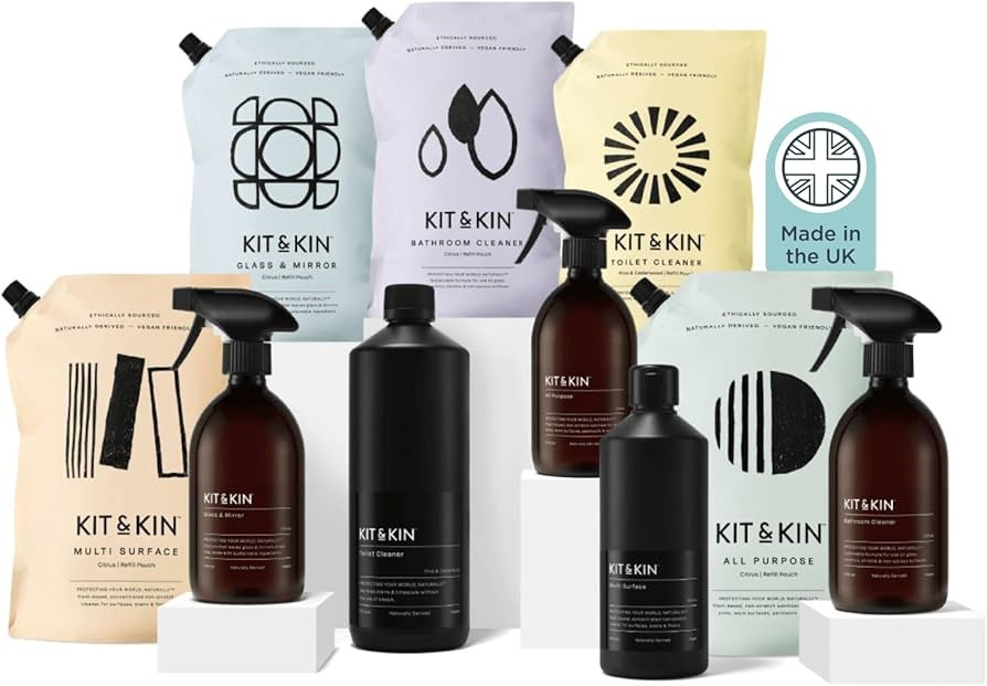 Kit & Kin Eco Home Cleaning Bundle | Non-Toxic Plant-Based Cleaning Products | 100% Naturally Der... | Amazon (UK)
