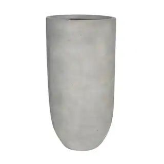 25.5 in. Composite Tall Crucible in Smooth Cement | The Home Depot