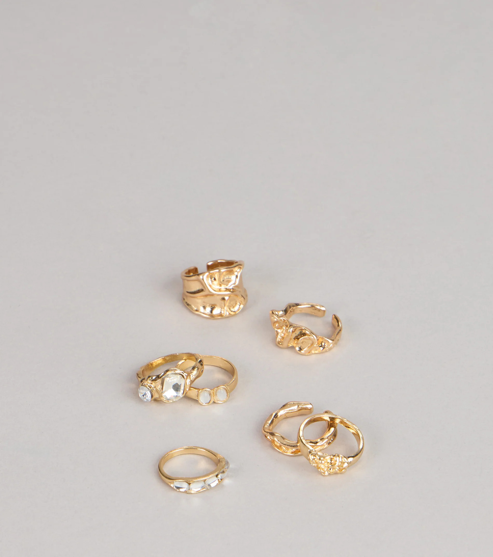 Extra Shine Rhinestone Statement Ring Set | Windsor Stores