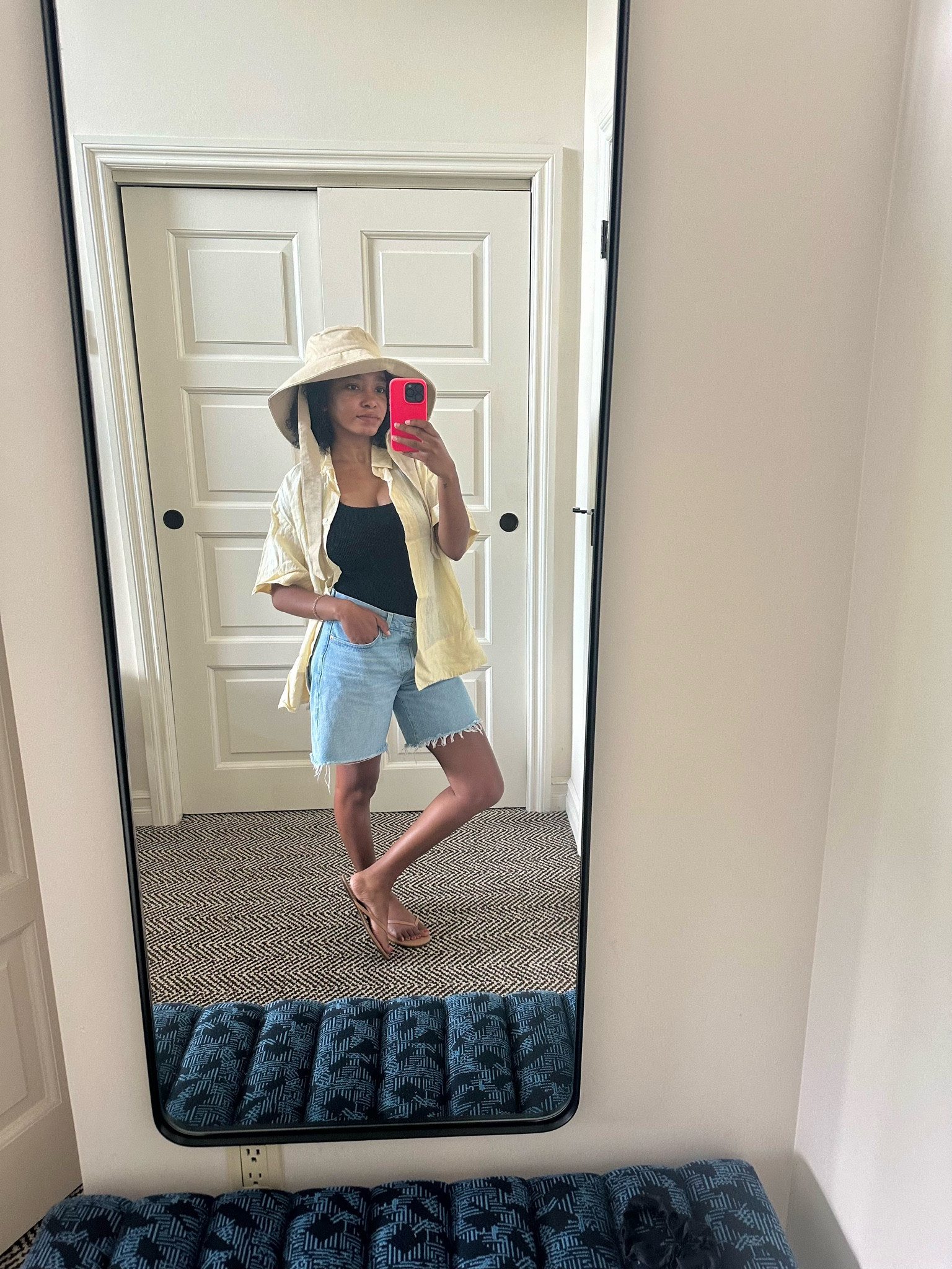 -Size medium in shirt (sized up for oversized fit)
-Size 28 in shorts (size up a few for loose fit)
-Flip flops are true to sizee

#LTKStyleTip #LTKSeasonal #LTKFindsUnder100