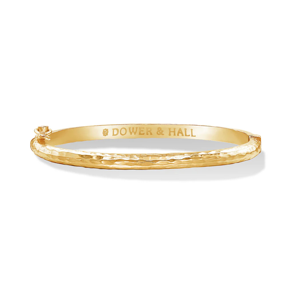 4.5mm Hinged Hammered Nomad Bangle | Dower & Hall (Global)