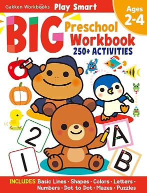 Play Smart Big Preschool Workbook Ages 2-4: Over 250 Activities      Paperback – August 22, 202... | Amazon (US)
