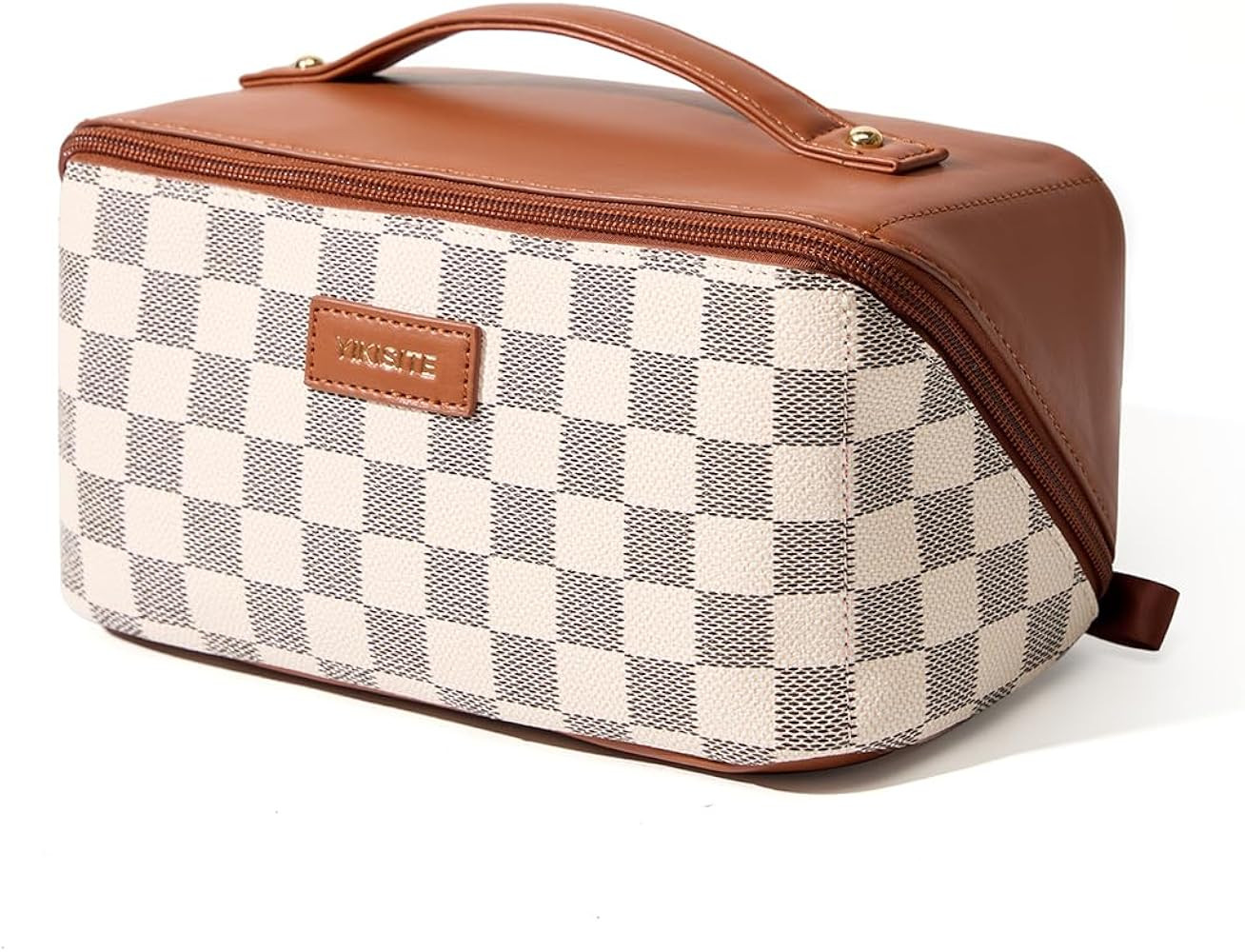 Cosmetic Bag Travel Makeup Bag, Open Flat Makeup Bags for Women, Waterproof Portable Pouch Toilet... | Amazon (US)