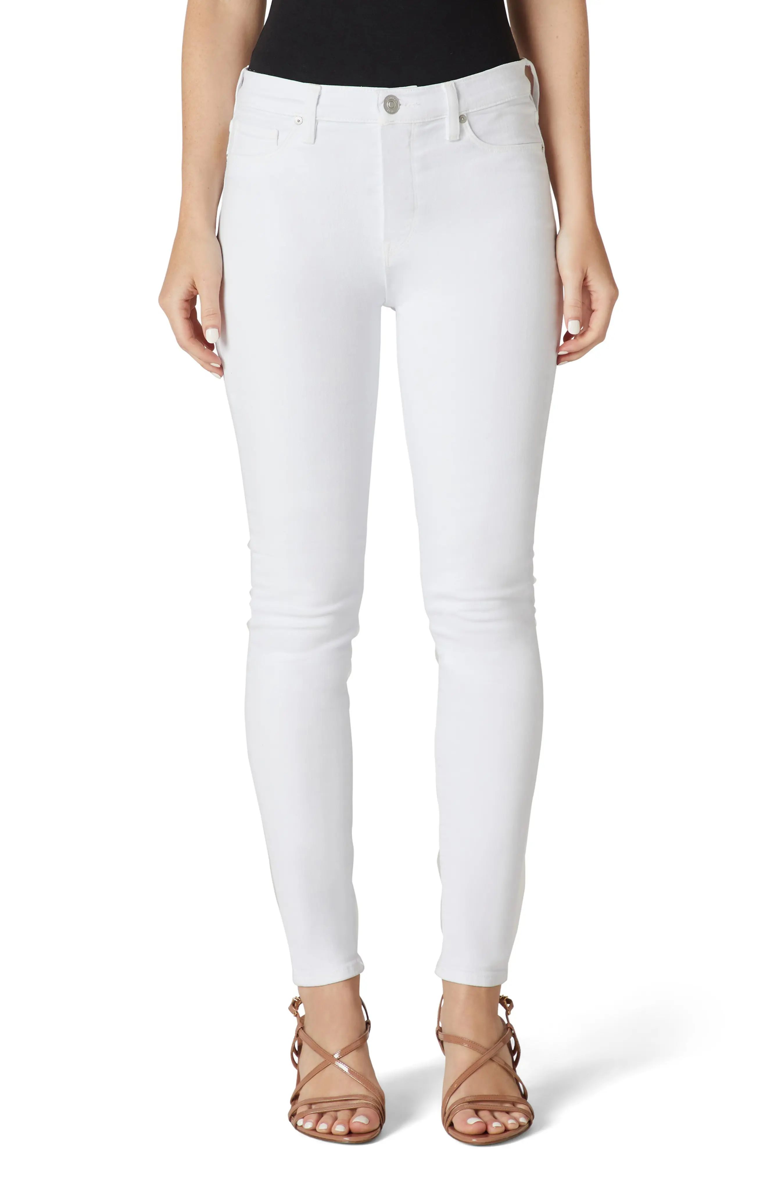 Women's Hudson Jeans Barbara High Waist Sustainable Skinny Jeans, Size 24 - White | Nordstrom