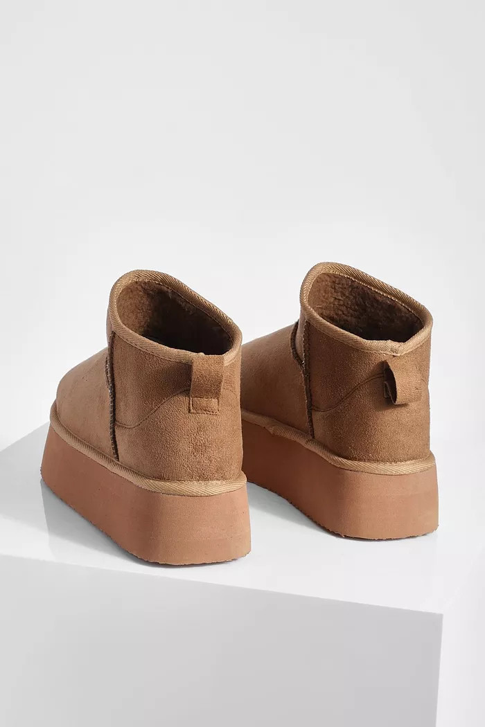 Ultra Mini Platform Cosy Boots | Boohoo.com (UK & IE)