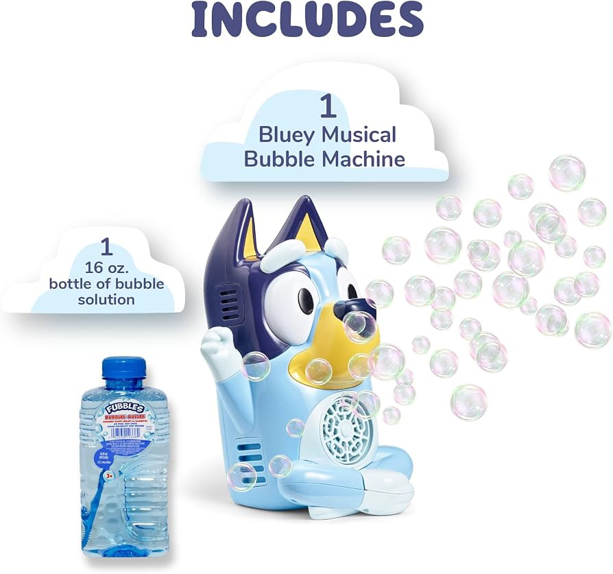 BLUEY NO Spill Musical Bubble Machine | Bubble Toy for Baby, Toddlers and Kids | Amazon Toys Excl... | Amazon (US)