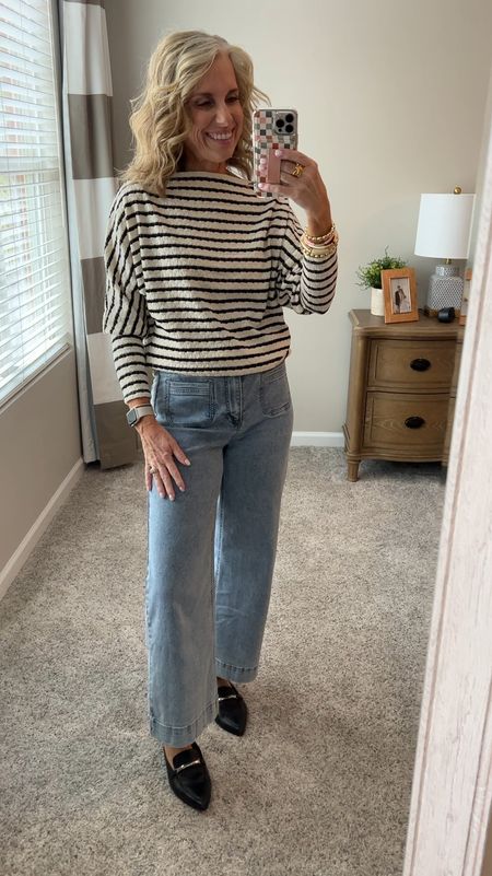 These sweaters are my favorite along with this pair of front pocket wide leg jeans. 💜 

Use LISA10 on sweater 

#LTKfindsunder100 #LTKstyletip #LTKover40