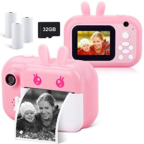 MINIBEAR Instant Camera for Kids Digital Camera for Girls Toddler Camera with Print Paper, 40MP K... | Amazon (US)