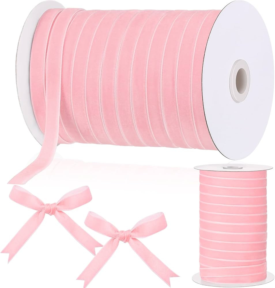 Chuangdi Christmas Ribbon Spool Red and Green Vintage Velvet Ribbons for Christmas Wreath Decorat... | Amazon (US)