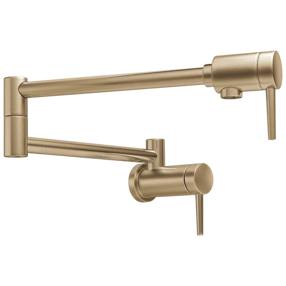 Contemporary Wall-Mount Pot Filler in Champagne Bronze 1165LF-CZ | Walmart (US)