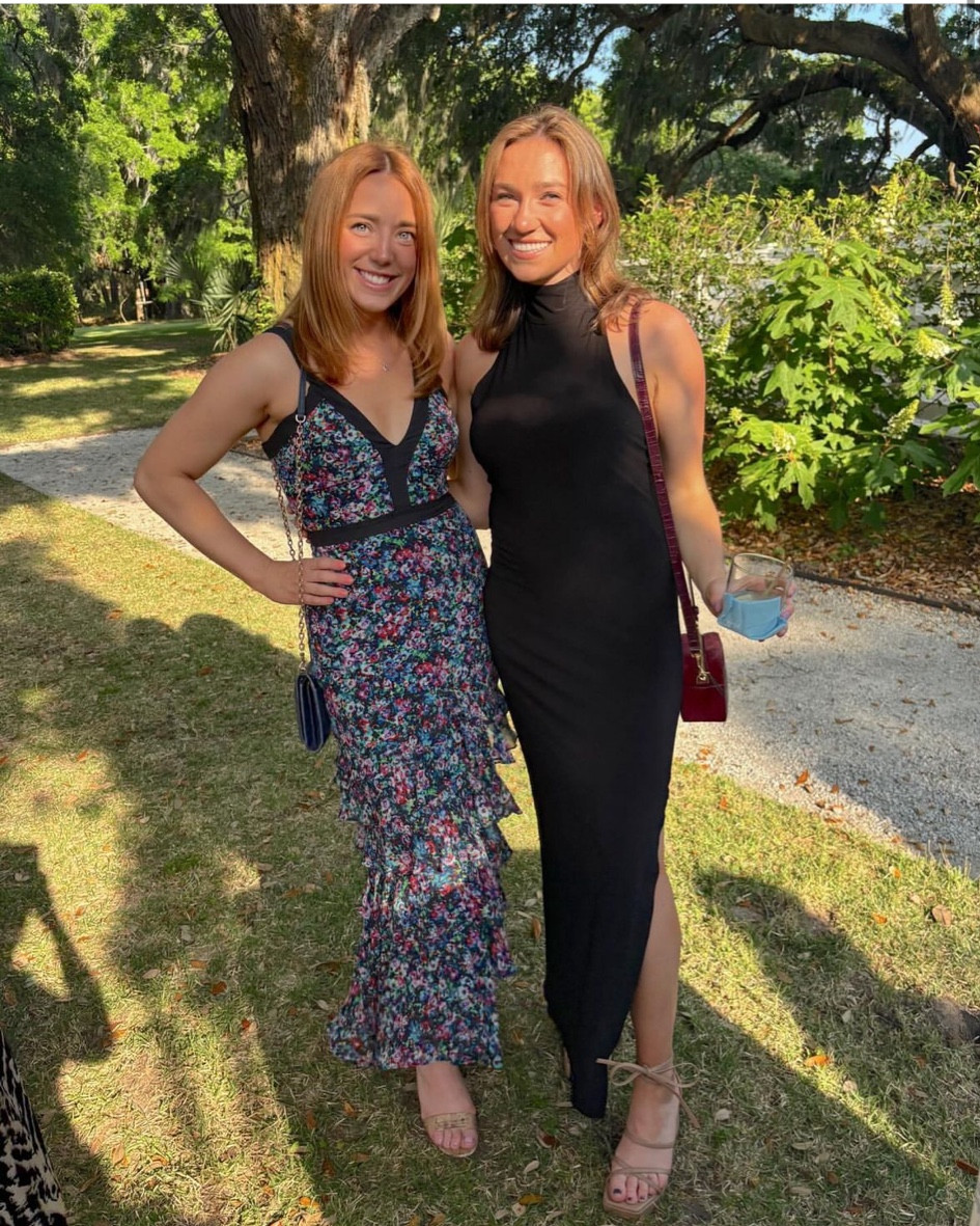 Wedding guest dress for a wedding in Kiawah Island! This floral printed dress from rent the runway fit like a glove and was perfect for a summer wedding guest dress! 

#LTKStyleTip #LTKTravel #LTKBeauty
