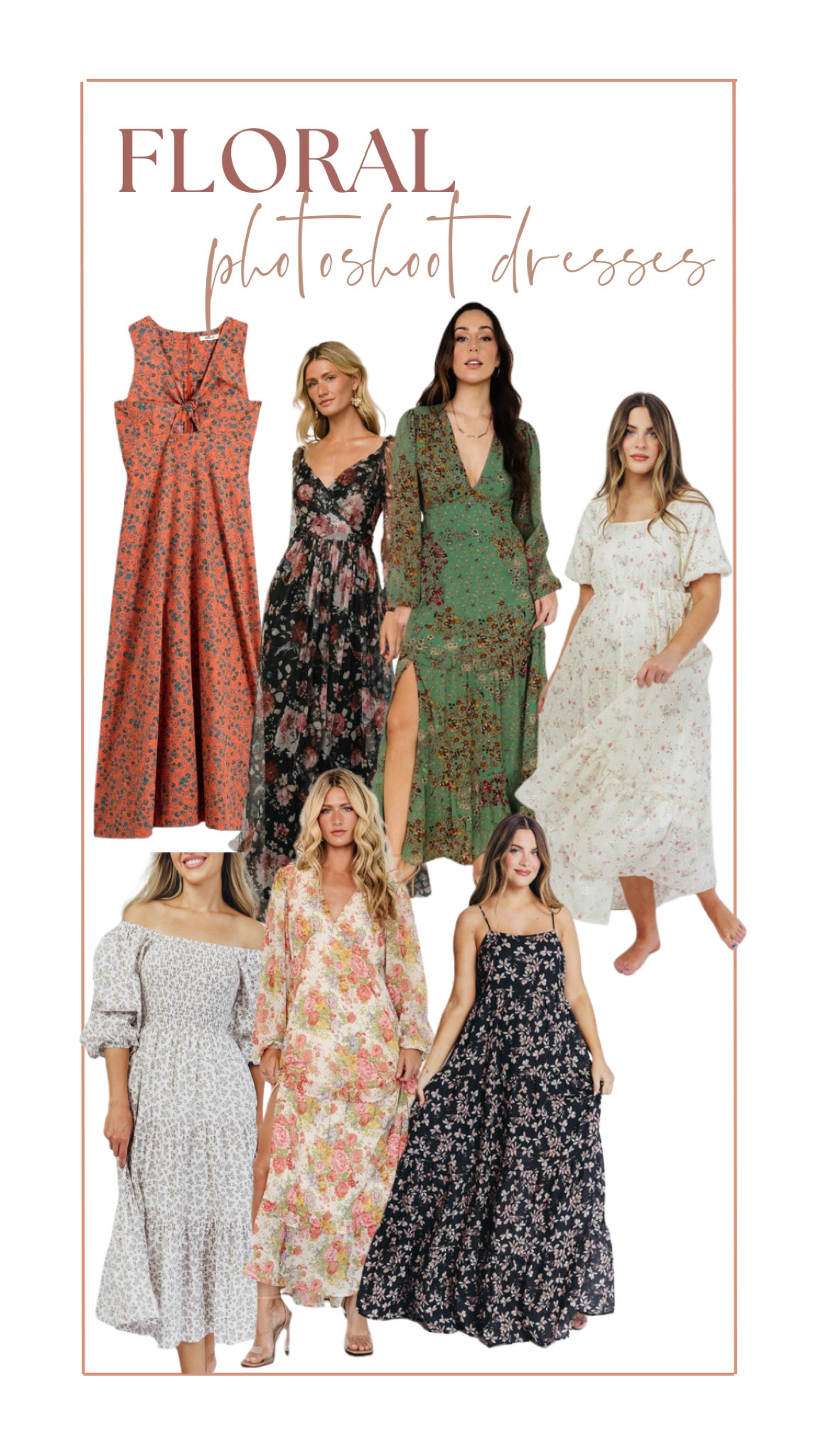 Floral Photoshoot dresses