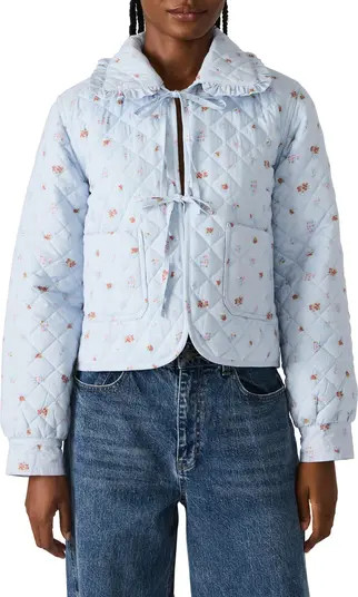 Nellie Floral Quilted Cotton Blend Jacket | Nordstrom