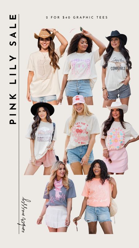 Pink lily is having 2 for $40 graphic tees! You know how much I love their graphic tees, they’re perfect for the summer!

Summer style, pink lily, graphic tees, casual outfits, country graphic tee

#LTKfindsunder100 #LTKstyletip #LTKsalealert