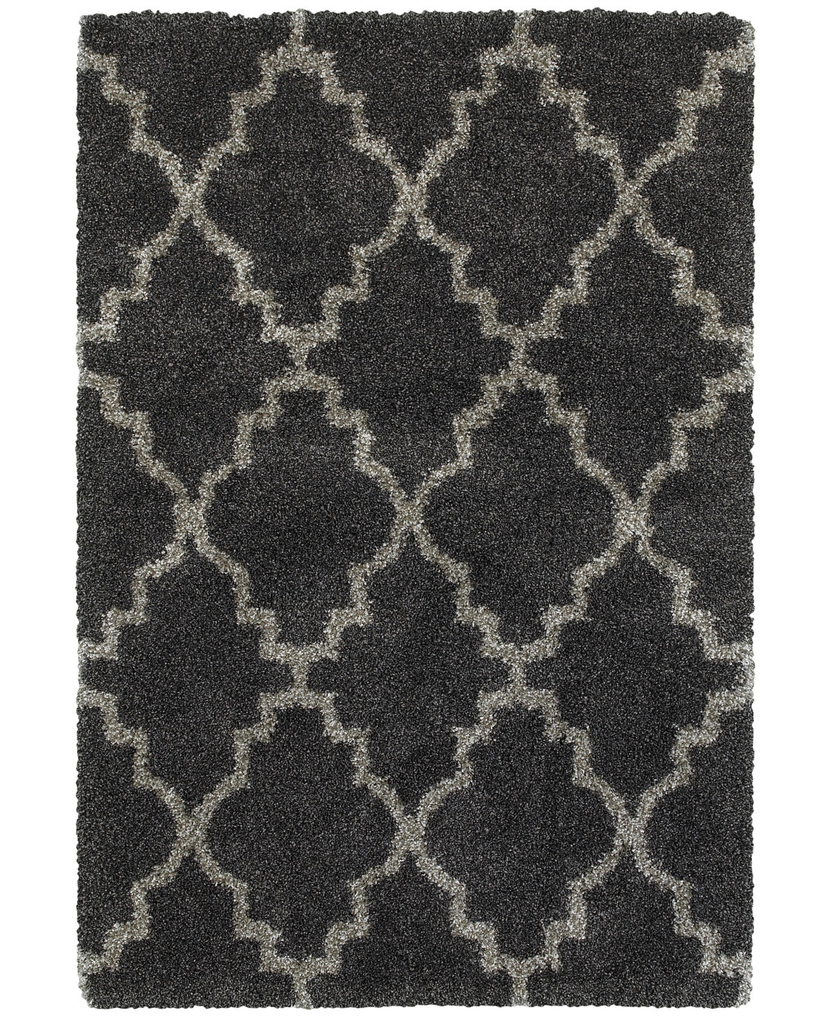 Oriental Weavers Henderson Shag 092 7'10" x 10'10" Area Rug - Charcoal/Grey | Macy's
