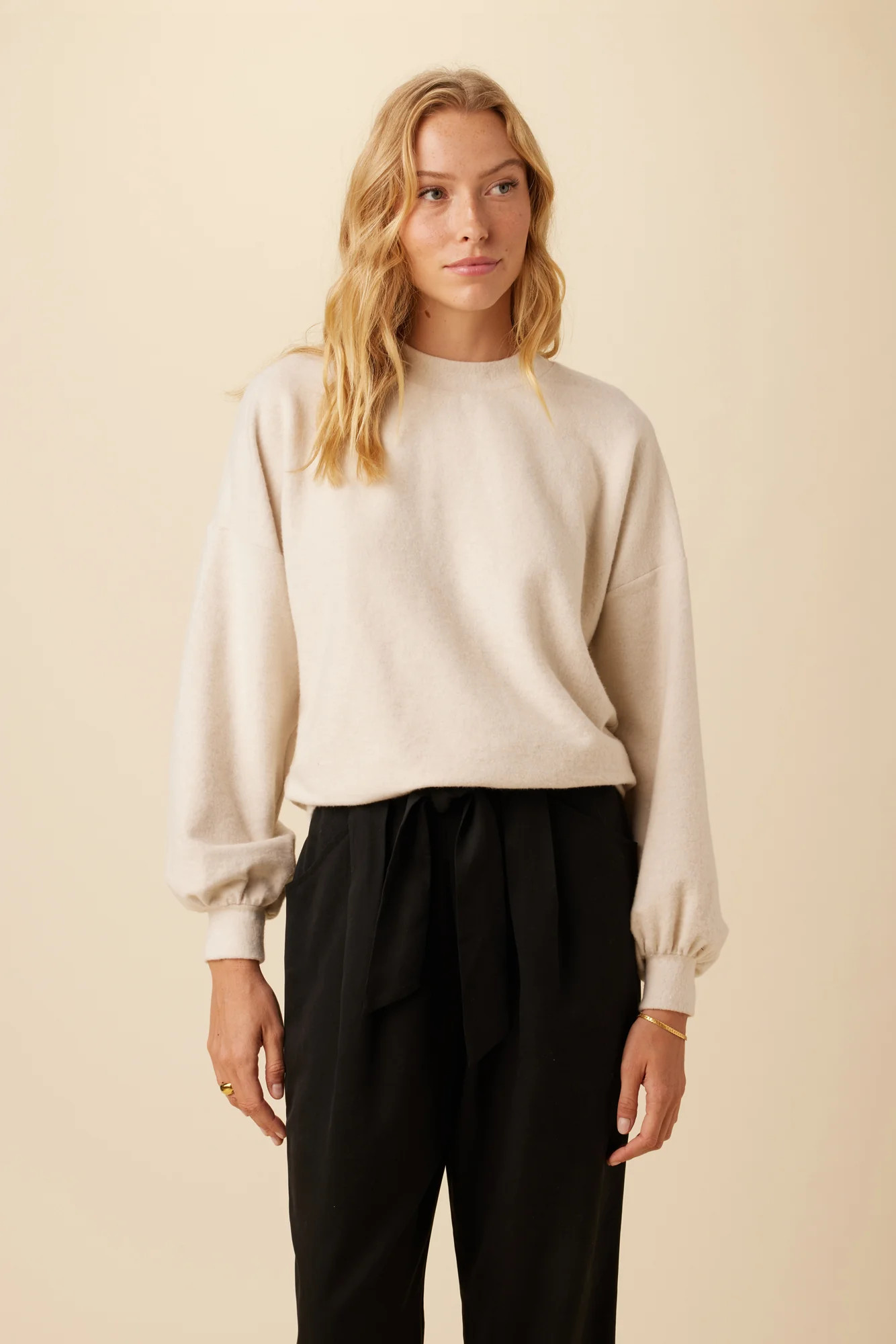 Ebele Nouveau Fleece Sweatshirt - Oatmeal | Amour Vert