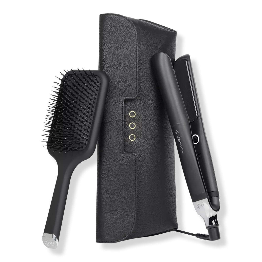 Platinum+ Styler 1" Flat Iron Gift Set With Paddle Brush & Heat Resistant Bag | Ulta