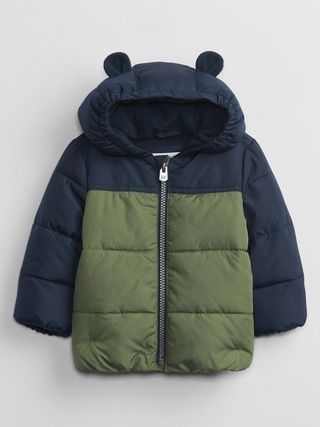 Baby ColdControl Max Colorblock Puffer | Gap Factory
