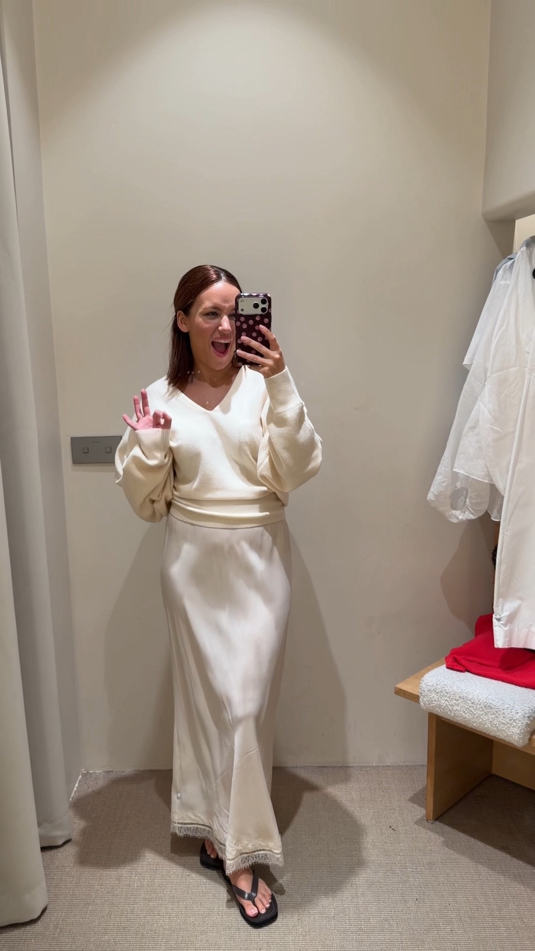 I tried on:
Size 10 in lace skirt (TTS)
Size 6 was better fit in ramie top (size down)
Size 10 in barrel pants (TTS)
Size 10 in blue shorts (TTS) and size 6 in blue top (size down) 
Size S in knit (TTS)
Size 8 in polka top, size 10 in polka pants (TTS)
Size S in asymmetrical top (TTS)

#LTKautumn #LTKaustralia
