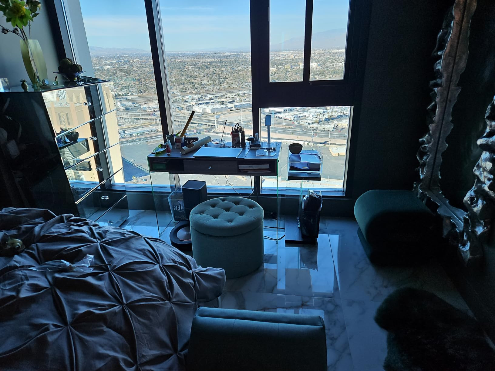 Convenience Concepts Designs4Comfort Round Shoe Ottoman, Tan Fabric | Amazon (US)