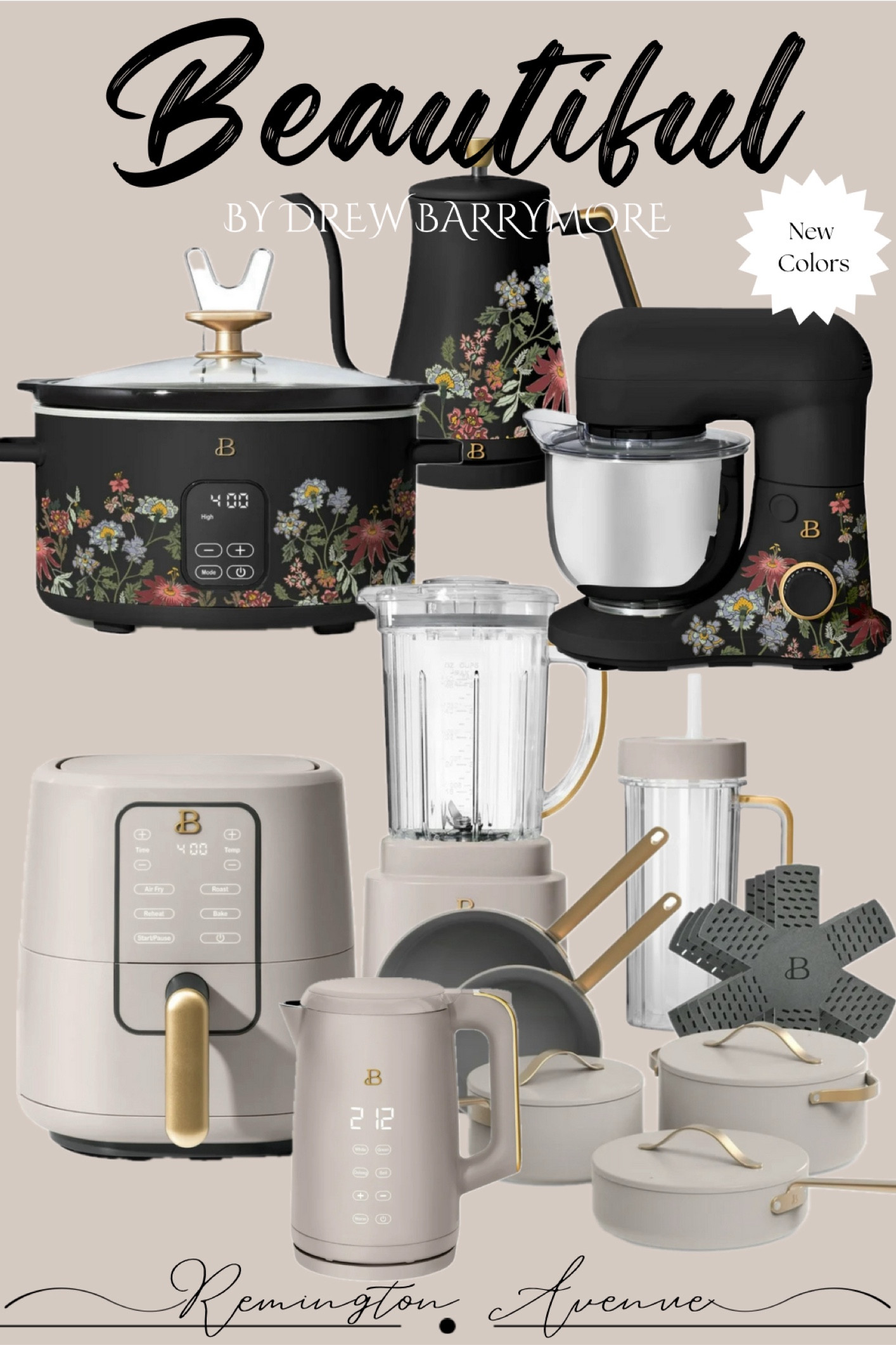 2 new beautiful color schemes released for the Beautiful by Drew Barrymore kitchen collection @walmart. I am dying over how pretty they are! Kitchen appliances and cookware sets

#LTKFindsUnder100 #LTKHome