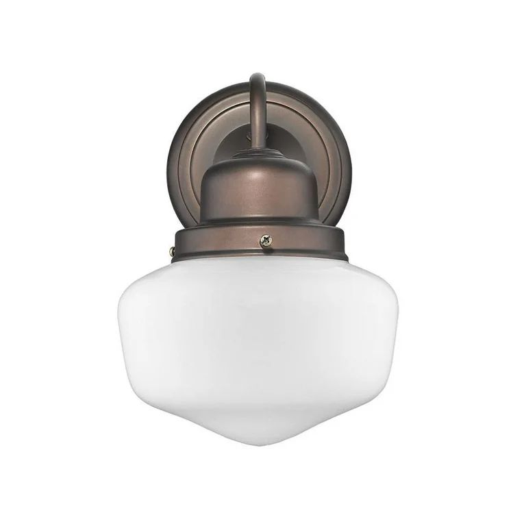 CFC Lighting Updated Farmhouse 1 Light Wall Sconce with White School House Glass | Walmart (US)