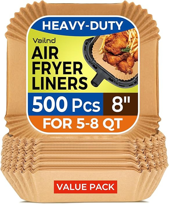 Air Fryer Liners Disposable 8" Square, 500 Pcs Unbleached Parchment Paper Liners for Airfryer Bas... | Amazon (US)