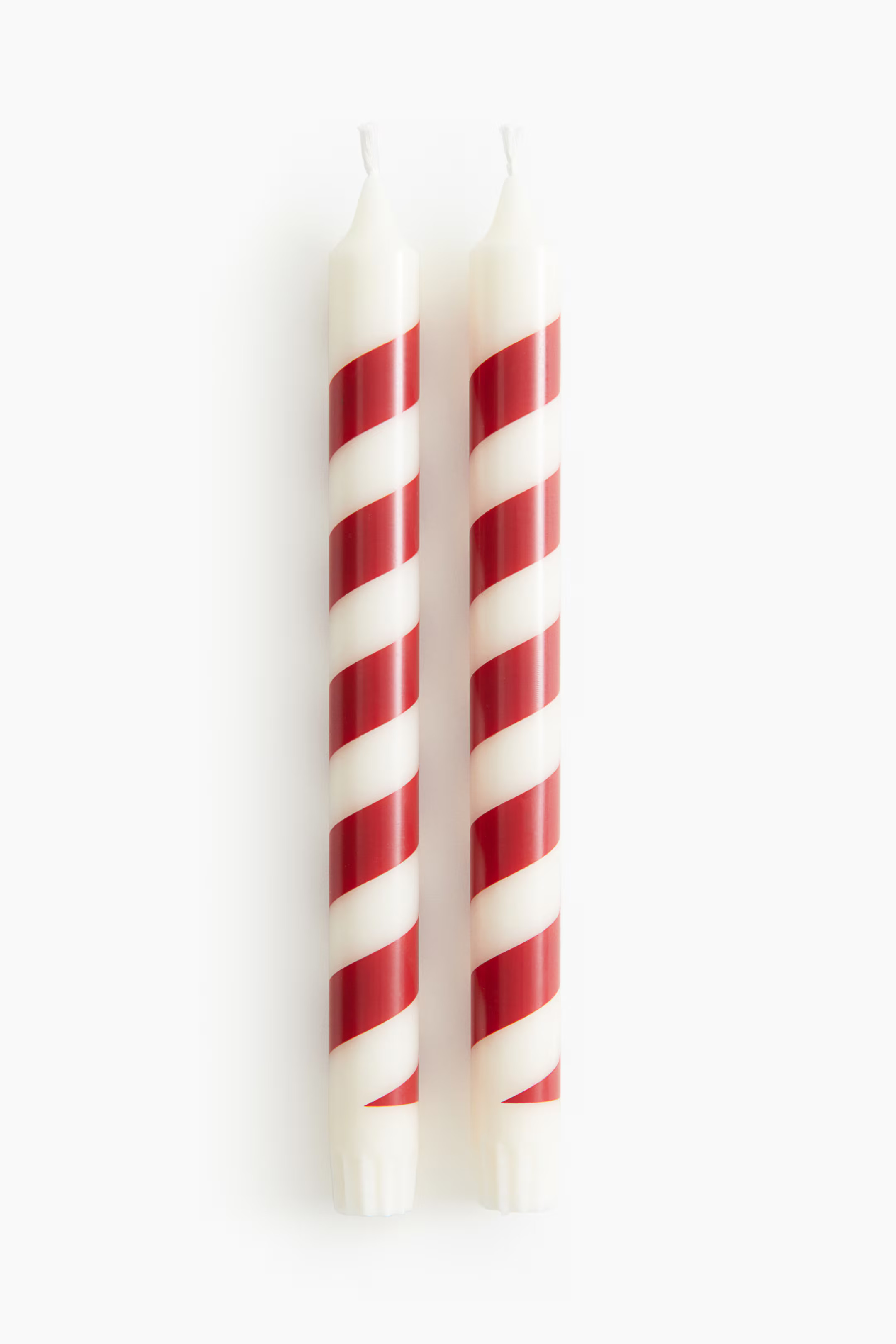 2-pack Candy Cane Candles | H&M (US + CA)