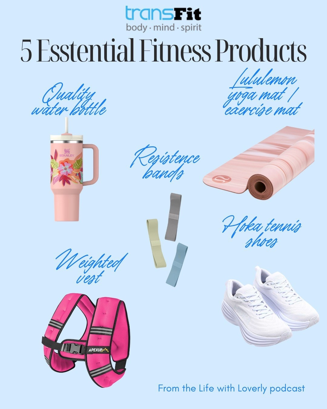 A few of my favorite fitness essentials !!  I talk about these on the Life with Loverly Podcast !  

#LTKBeauty #LTKActive #LTKSaleAlert
