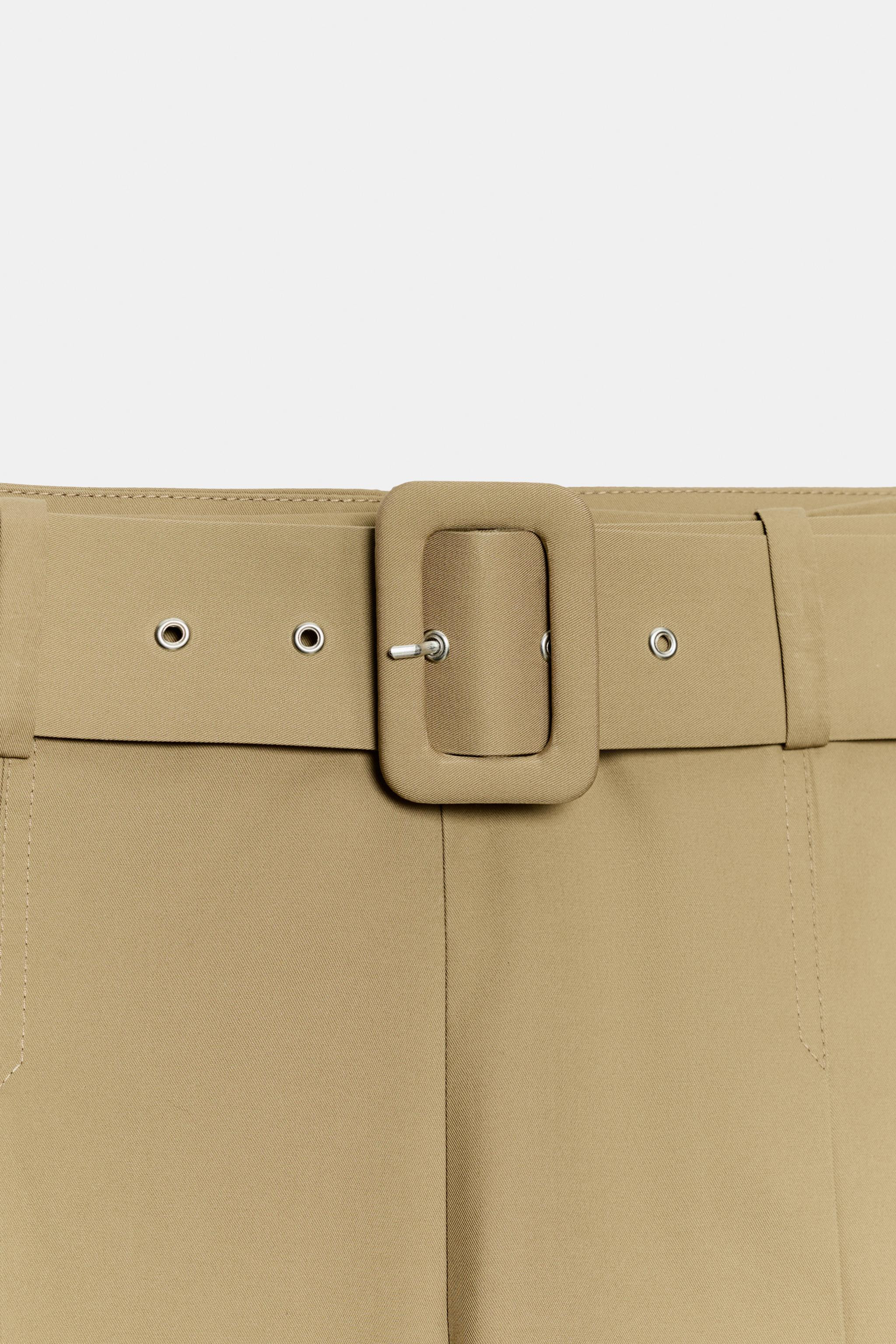 PLEATED TROUSERS WITH LINED BELT | Zara AU