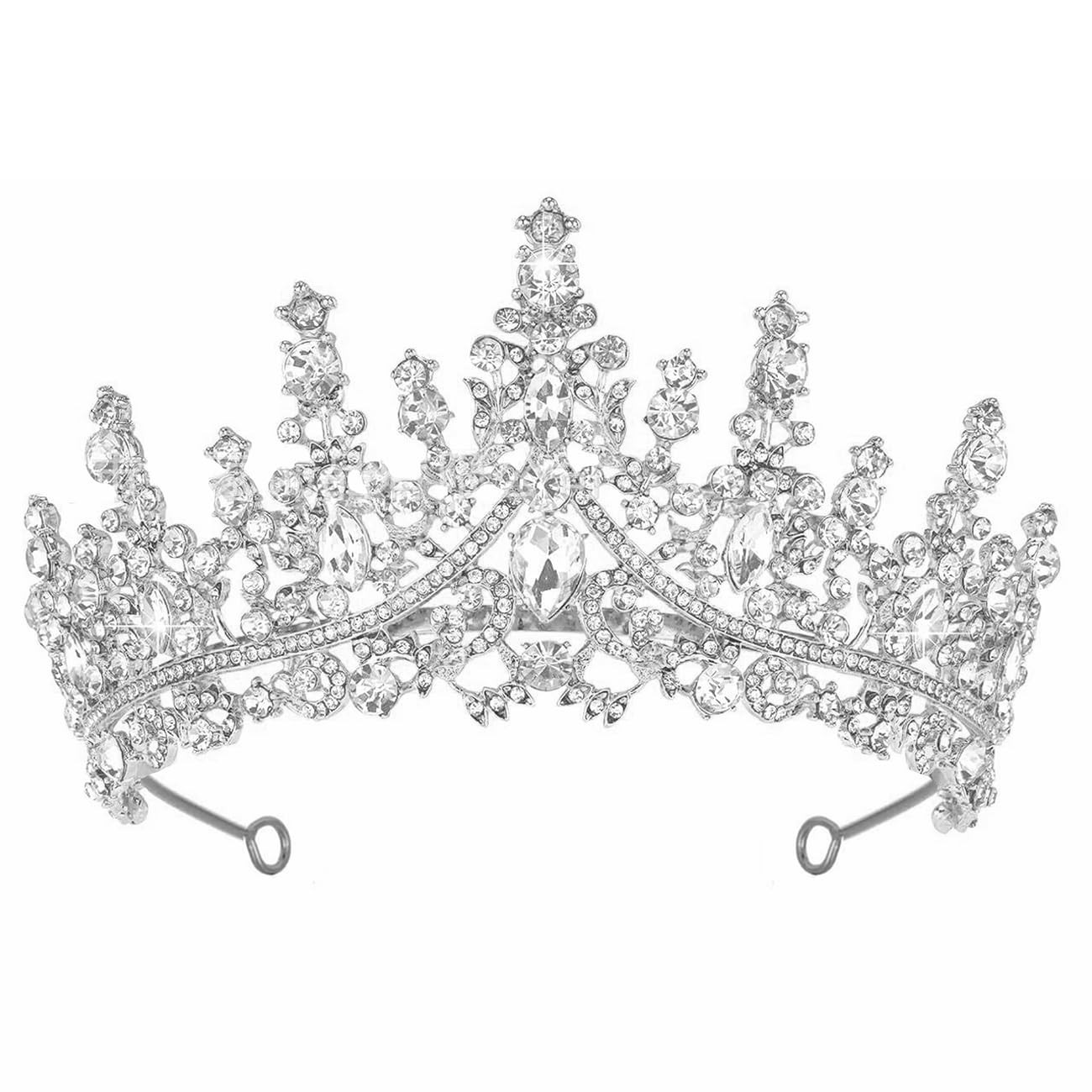 Tiara Crown for Women, Headband Hair Accessories for Birthday Wedding Party Costume (Silver) | Amazon (US)