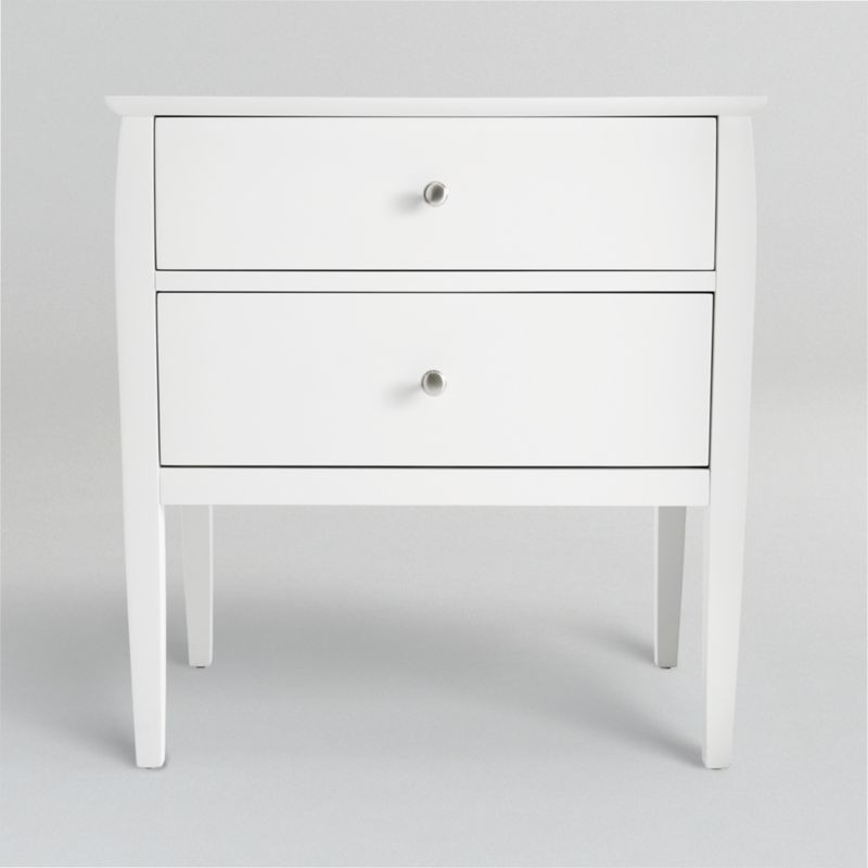 Mason 2-Drawer White Nightstand + Reviews | Crate & Barrel | Crate & Barrel