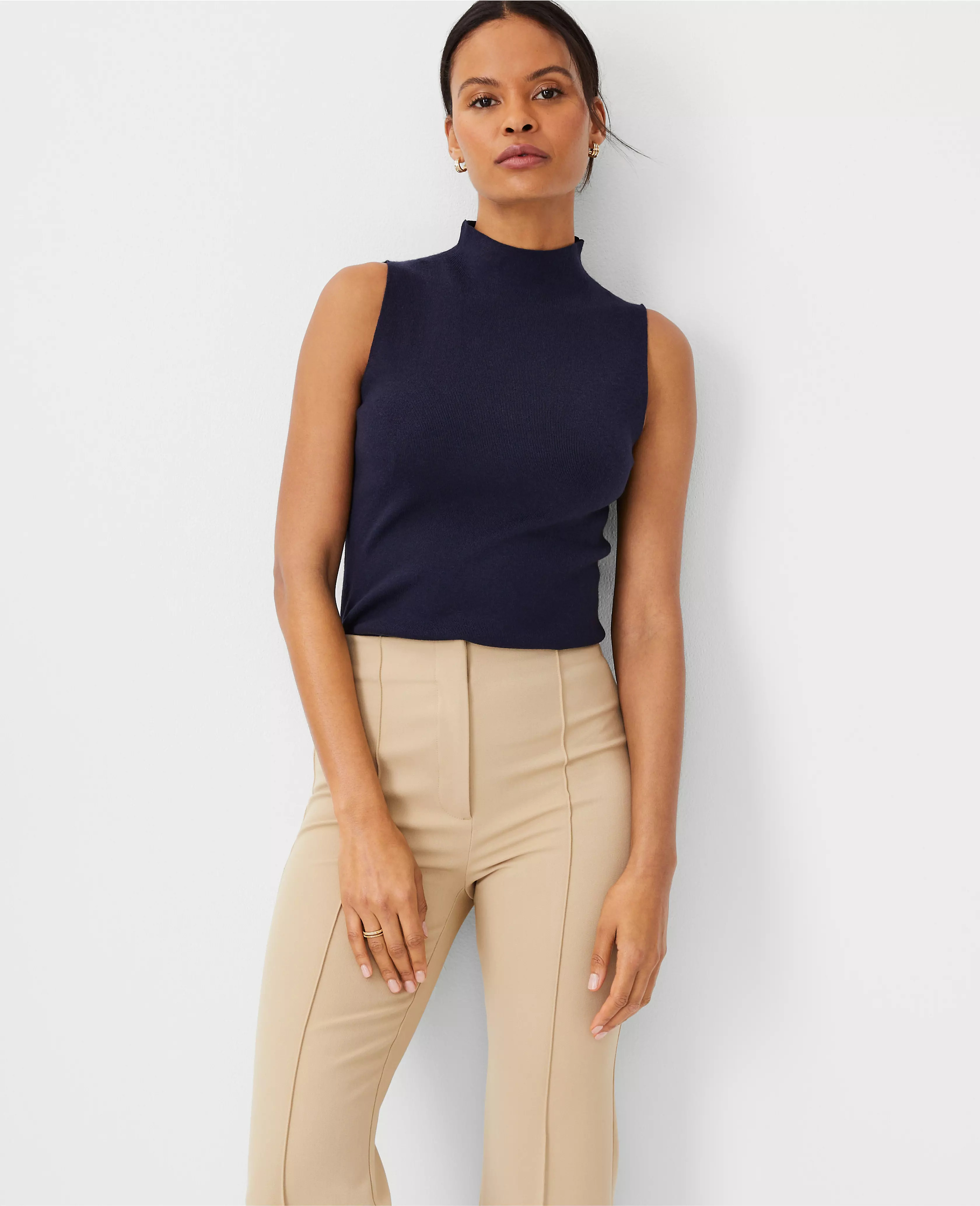 Petite Mock Neck Sweater Shell | Ann Taylor (US)
