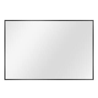 26 in. x 38 in. Modern Rectangle Metal Framed Black Wall Mirror-EV-9666-B - The Home Depot | The Home Depot