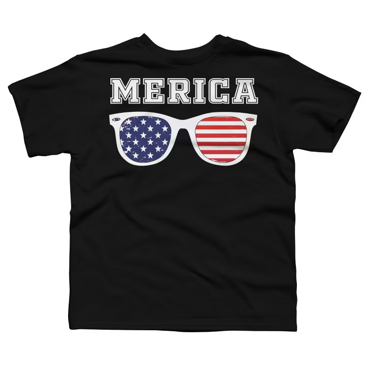Boy's Design By Humans 4th of July Merica Flag Sunglasses By  T-Shirt | Target