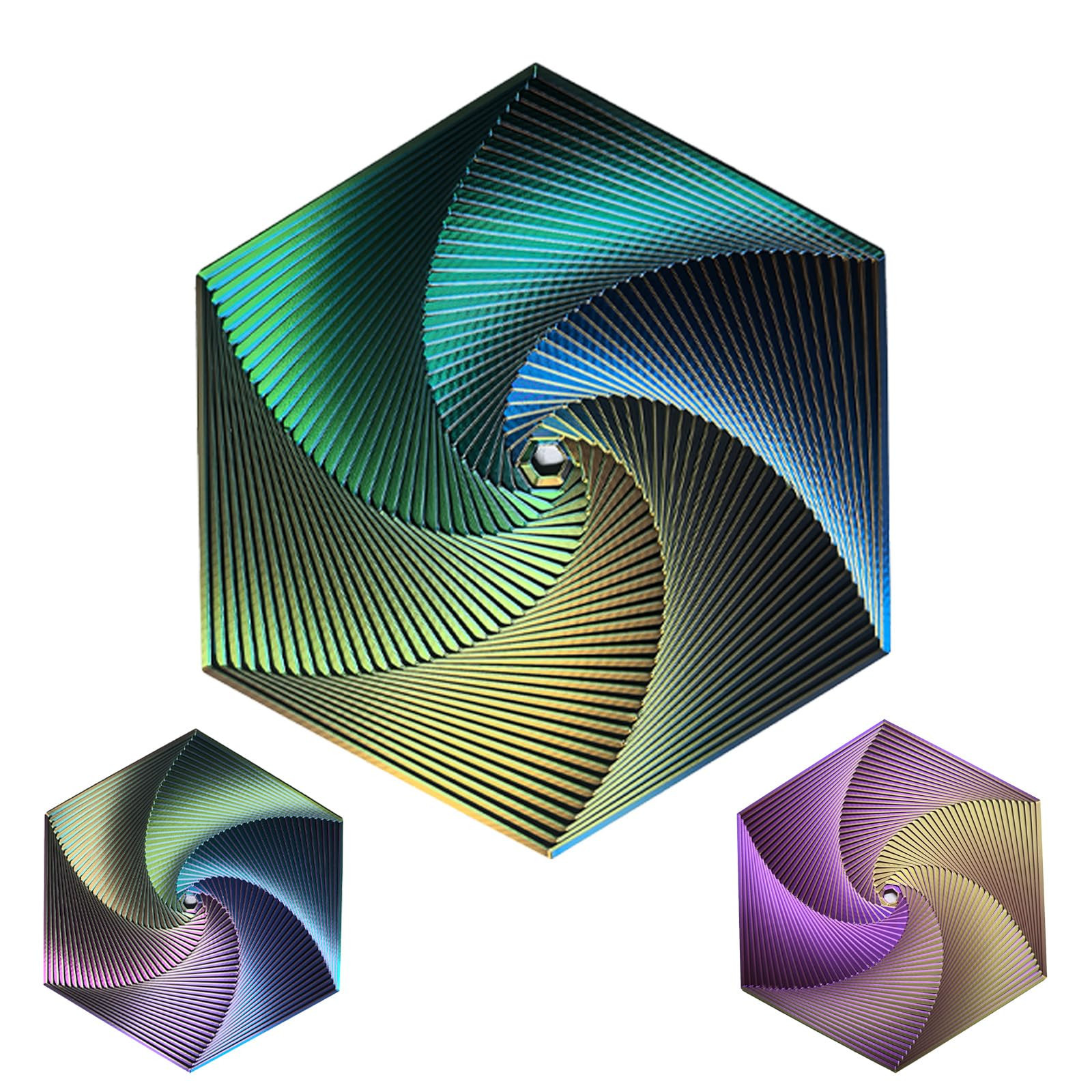 Fractal Fidget Hexagon, Kinetic Desk Spinning Toy, 35 Circles、5.9x6.69in, Used for Anxiety Diso... | Amazon (US)