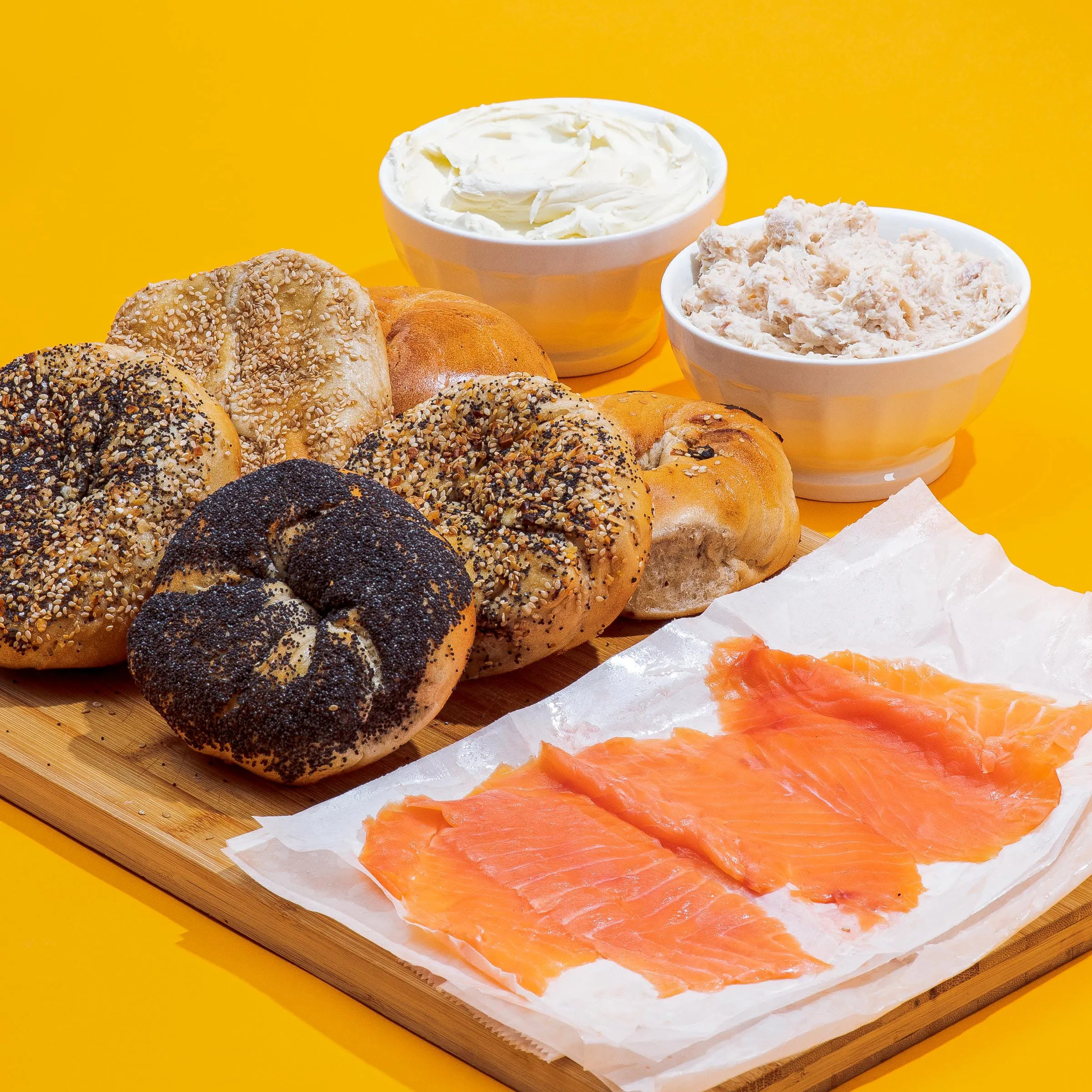 New York Bagel Brunch Kit for 6 | Goldbelly