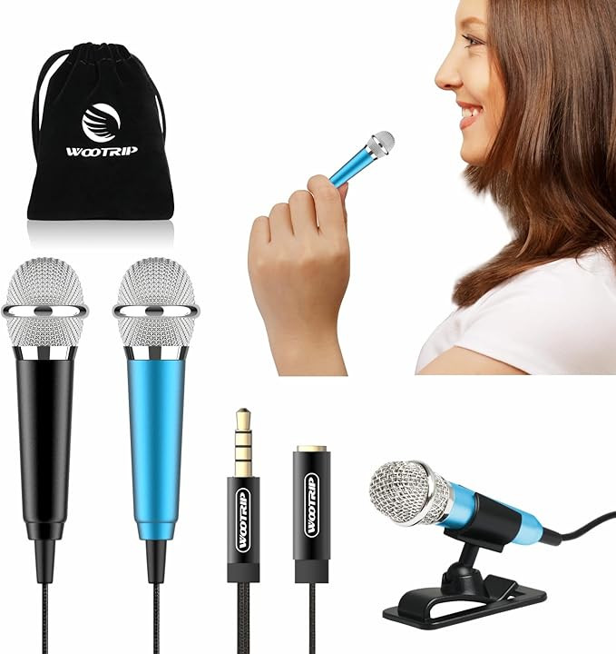 2PCS Mini Karaoke Microphone, Mini Voice Recording Microphone Portable Karaoke Mic for Singing, V... | Amazon (US)