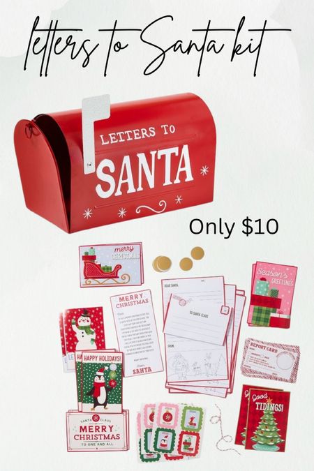 Receive a letter from Santa and write him your wish list! Comes with enough cards for families with multiple children & the save for next year too. Mailbox is sold Separately but so cute as an add on. Both are only $10! 

#LTKkids #LTKHoliday #LTKfamily