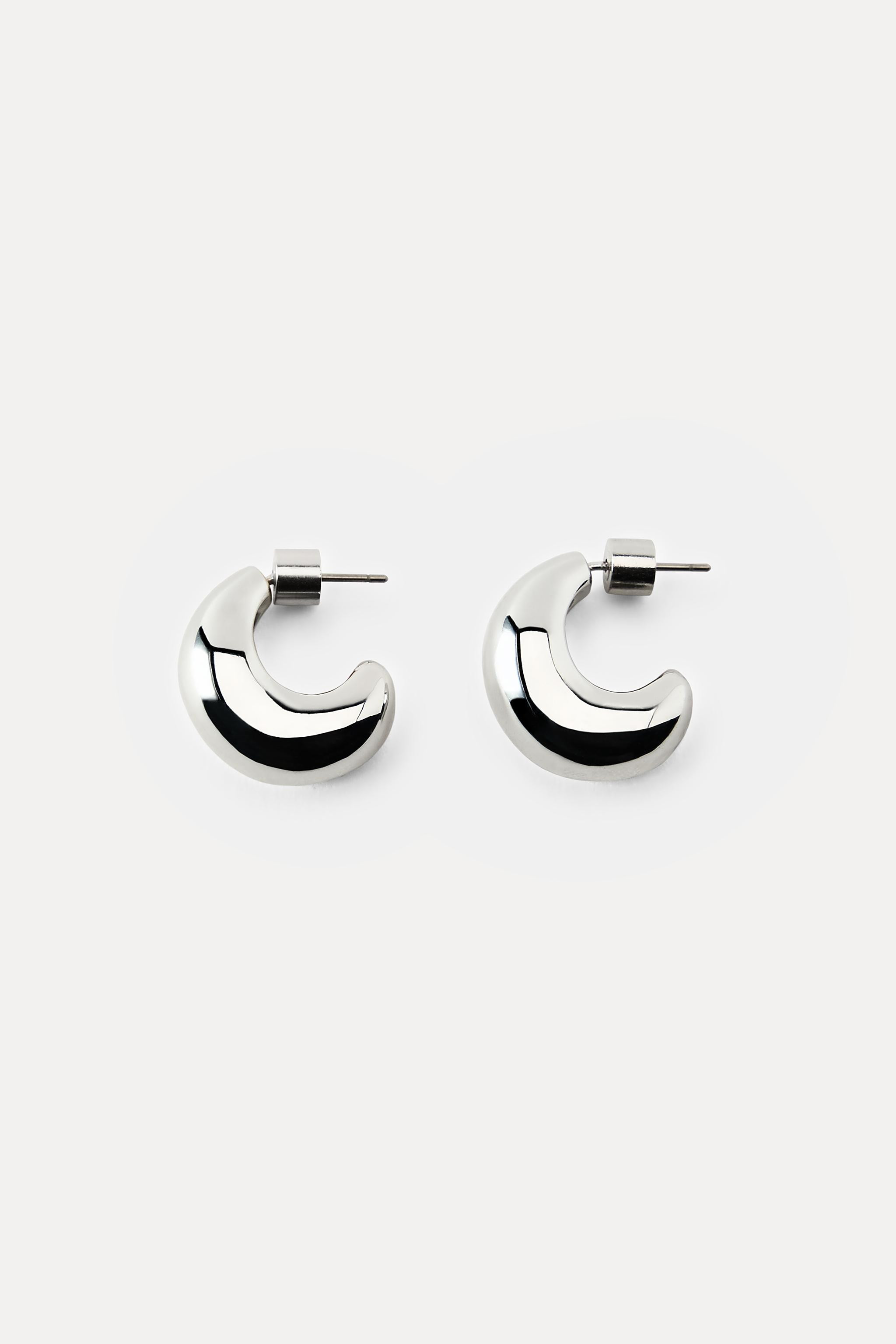 EMBOSSED HOOP EARRINGS | Zara US